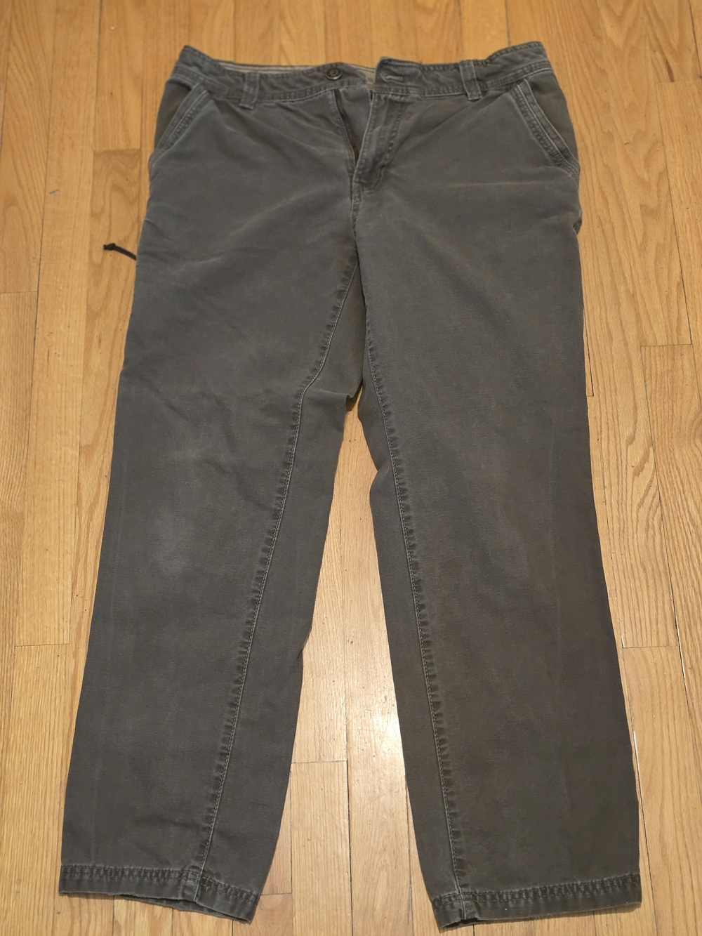 Men's Casual Straight-Leg Pants in Charcoal Gray 34X32